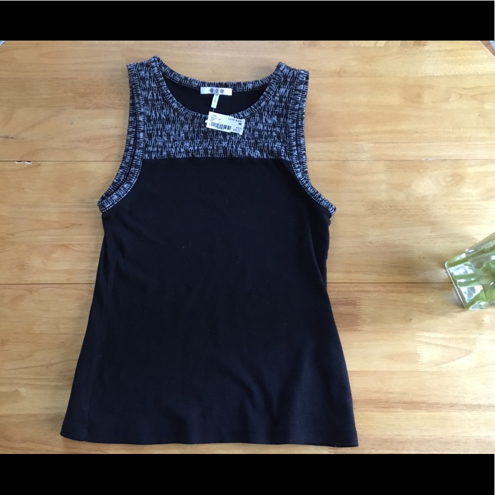 Three Dots black sleeveless top